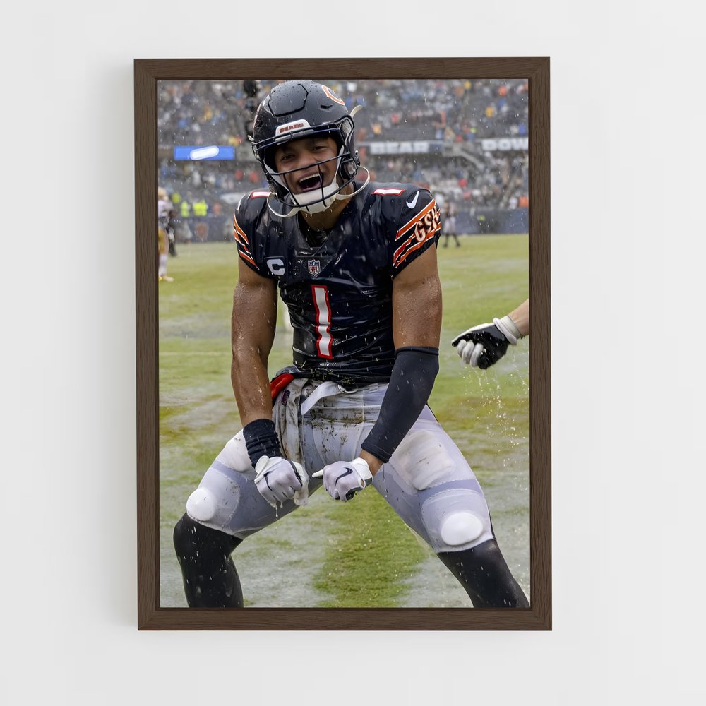 ap-justin fields-1 cadre Bois foncé