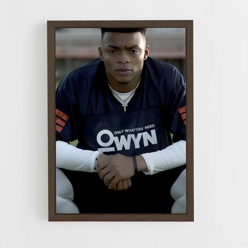 ap-justin fields-3 cadre Bois foncé