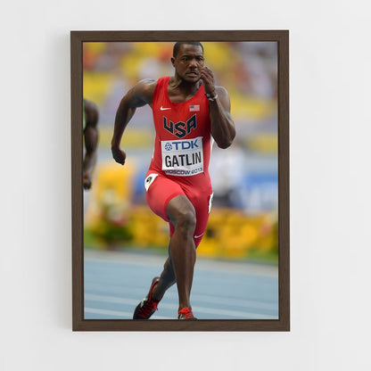 ap-justin gatlin-3 cadre Bois foncé
