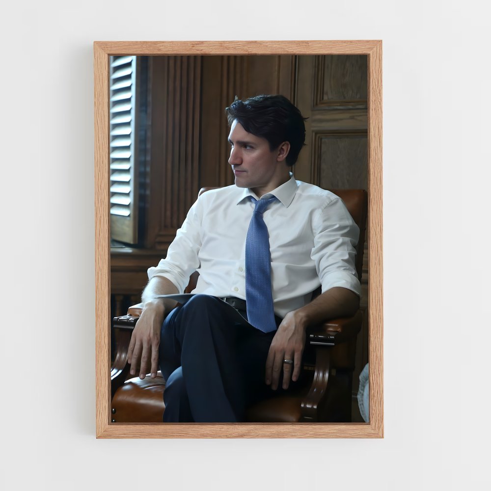 ap-justin trudeau-2 cadre Bois clair
