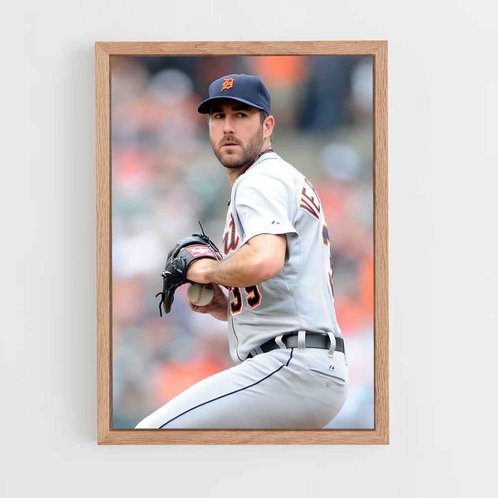 ap-justin verlander-3 cadre Bois clair