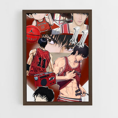 ap-kaede rukawa-1 cadre Bois foncé