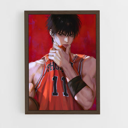 ap-kaede rukawa-3 cadre Bois foncé