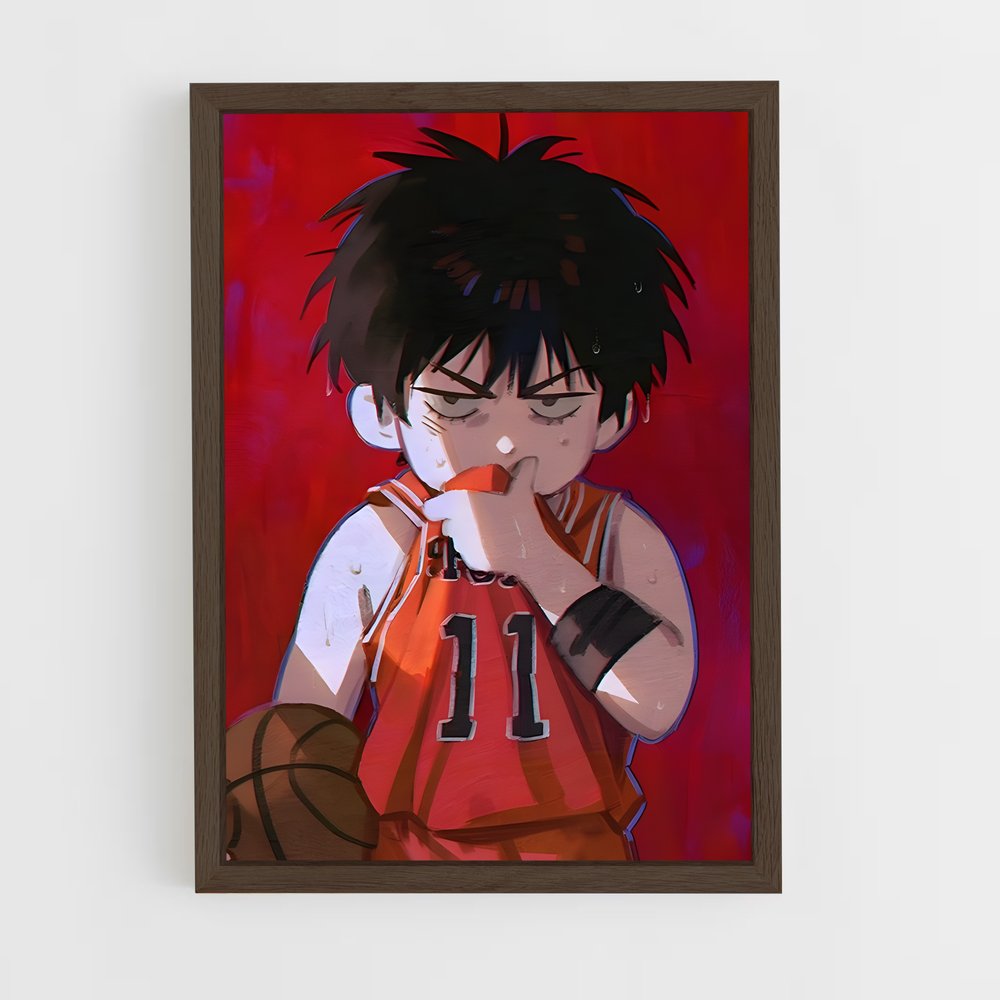 ap-kaede rukawa-6 cadre Bois foncé