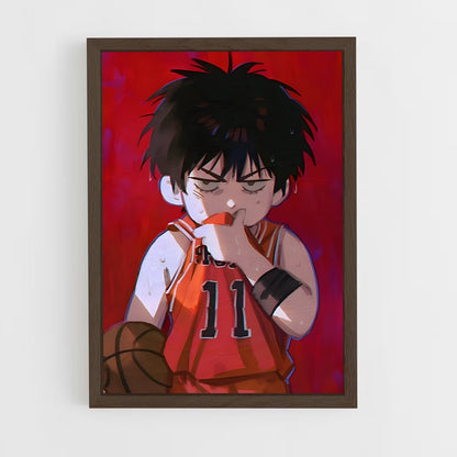 ap-kaede rukawa-6 cadre Bois foncé