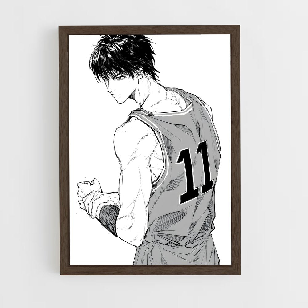 ap-kaede rukawa-7 cadre Bois foncé