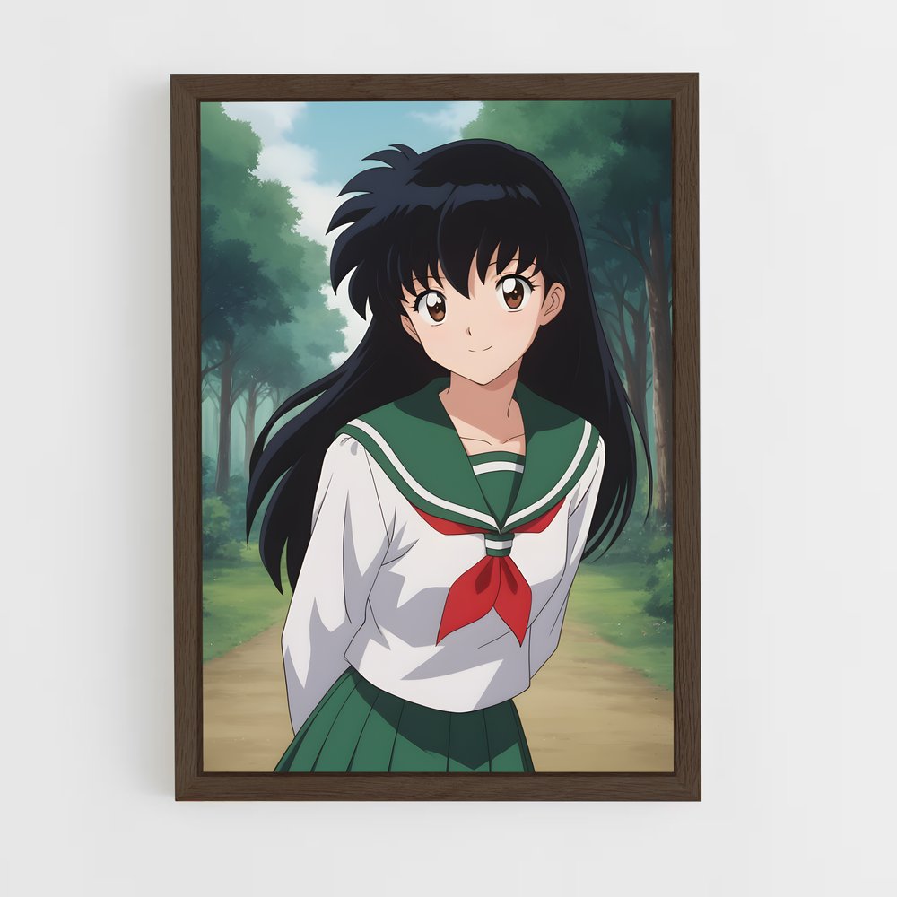 ap-kagome higurashi-3 cadre Bois foncé