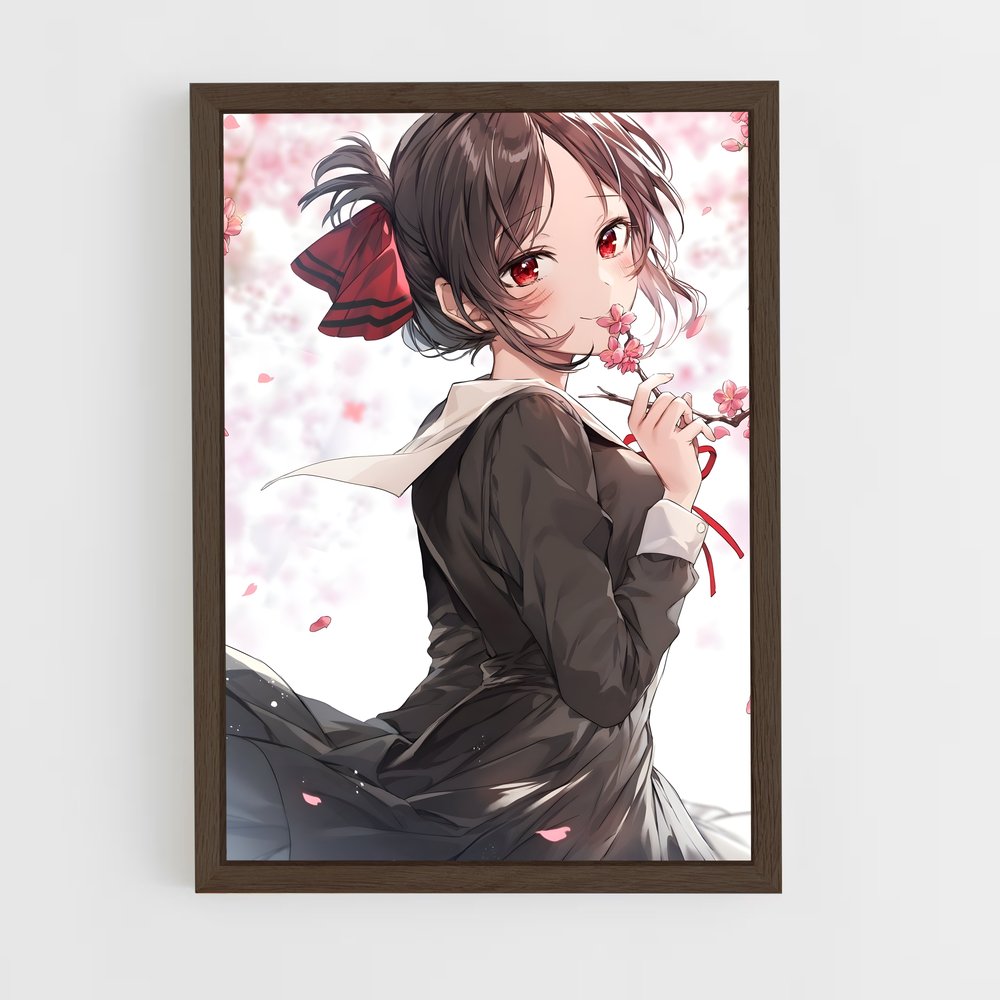 ap-kaguya sama-4 cadre Bois foncé