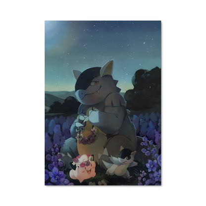 Poster Douce Nuit avec Kangaskhan