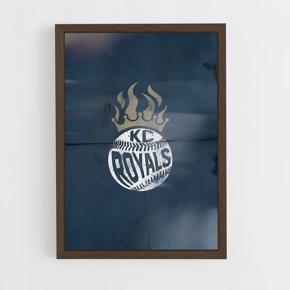 ap-kansas city royals-3 cadre Bois foncé