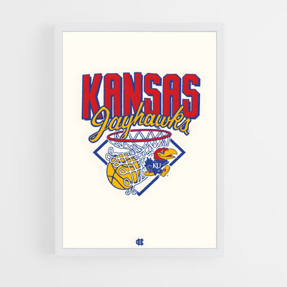 ap-kansas jayhawks-4 cadre Blanc