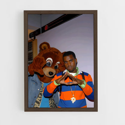 ap-kanye west-1 cadre Bois foncé