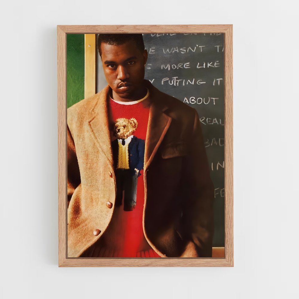 ap-kanye west-10 cadre Bois clair