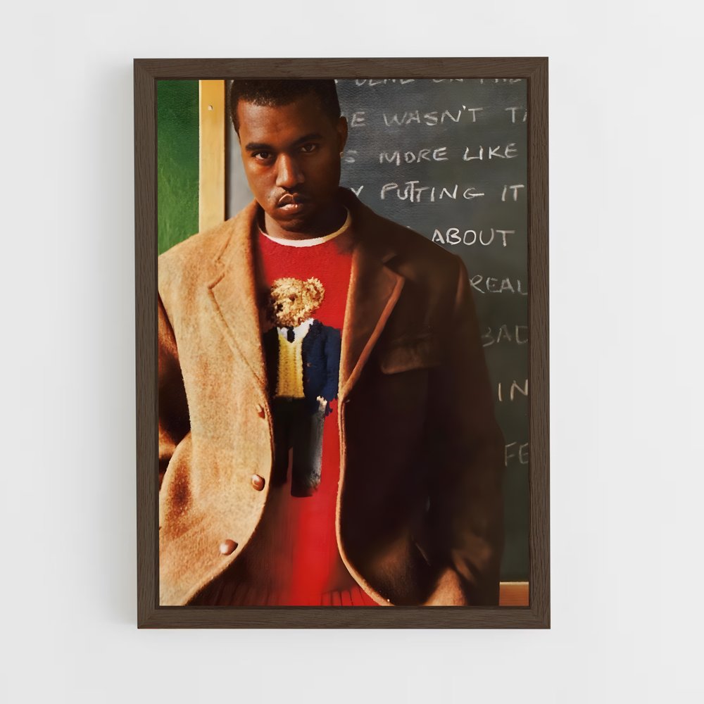 ap-kanye west-10 cadre Bois foncé