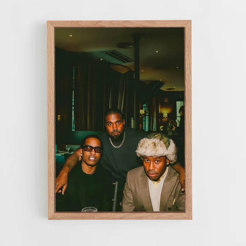 ap-kanye west-3 cadre Bois clair