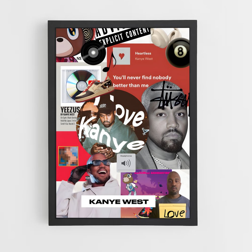 ap-kanye west-5 cadre Noir