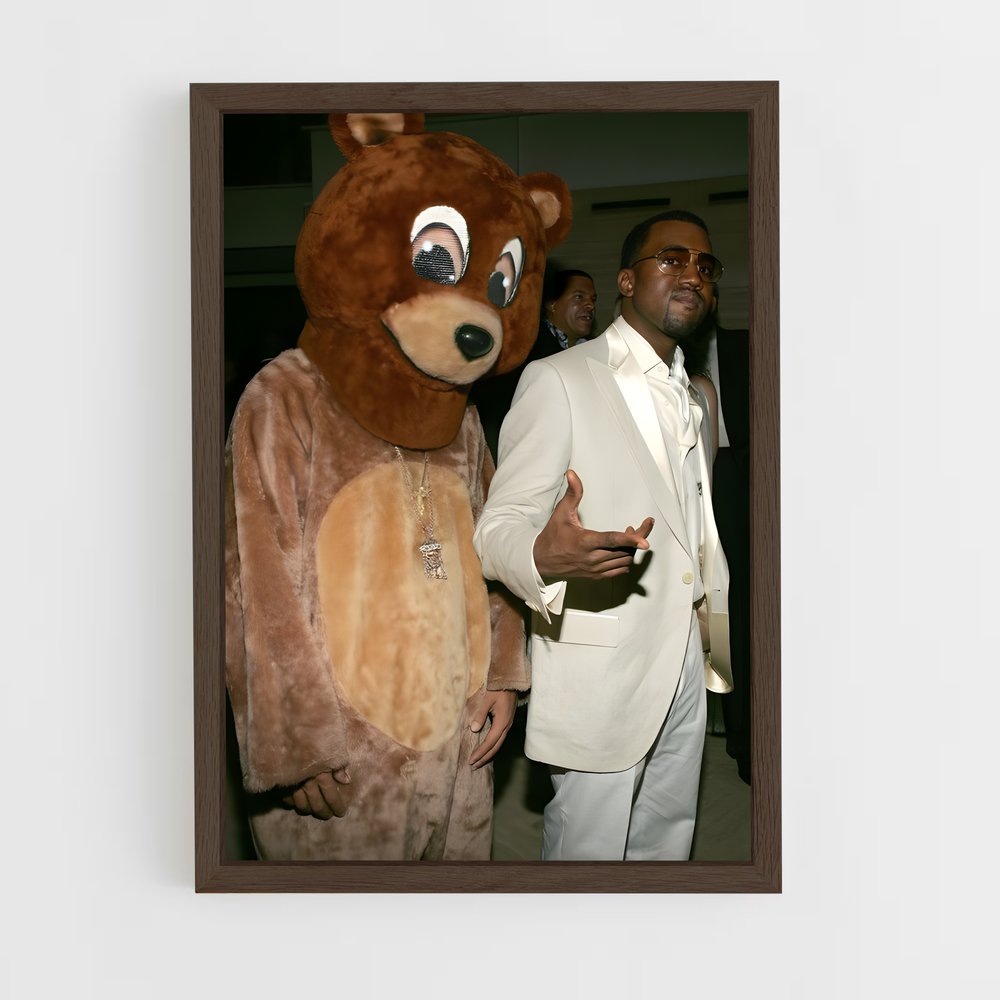 ap-kanye west-7 cadre Bois foncé