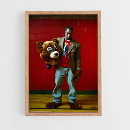 ap-kanye west-8 cadre Bois clair