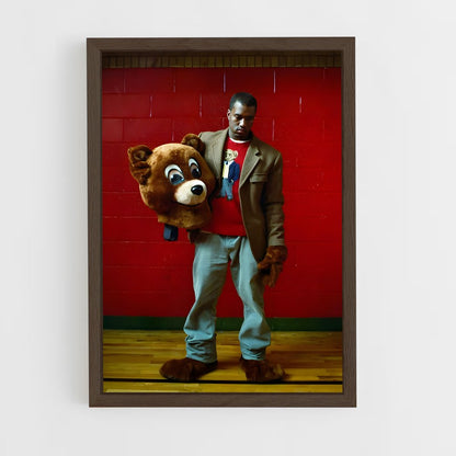 ap-kanye west-8 cadre Bois foncé