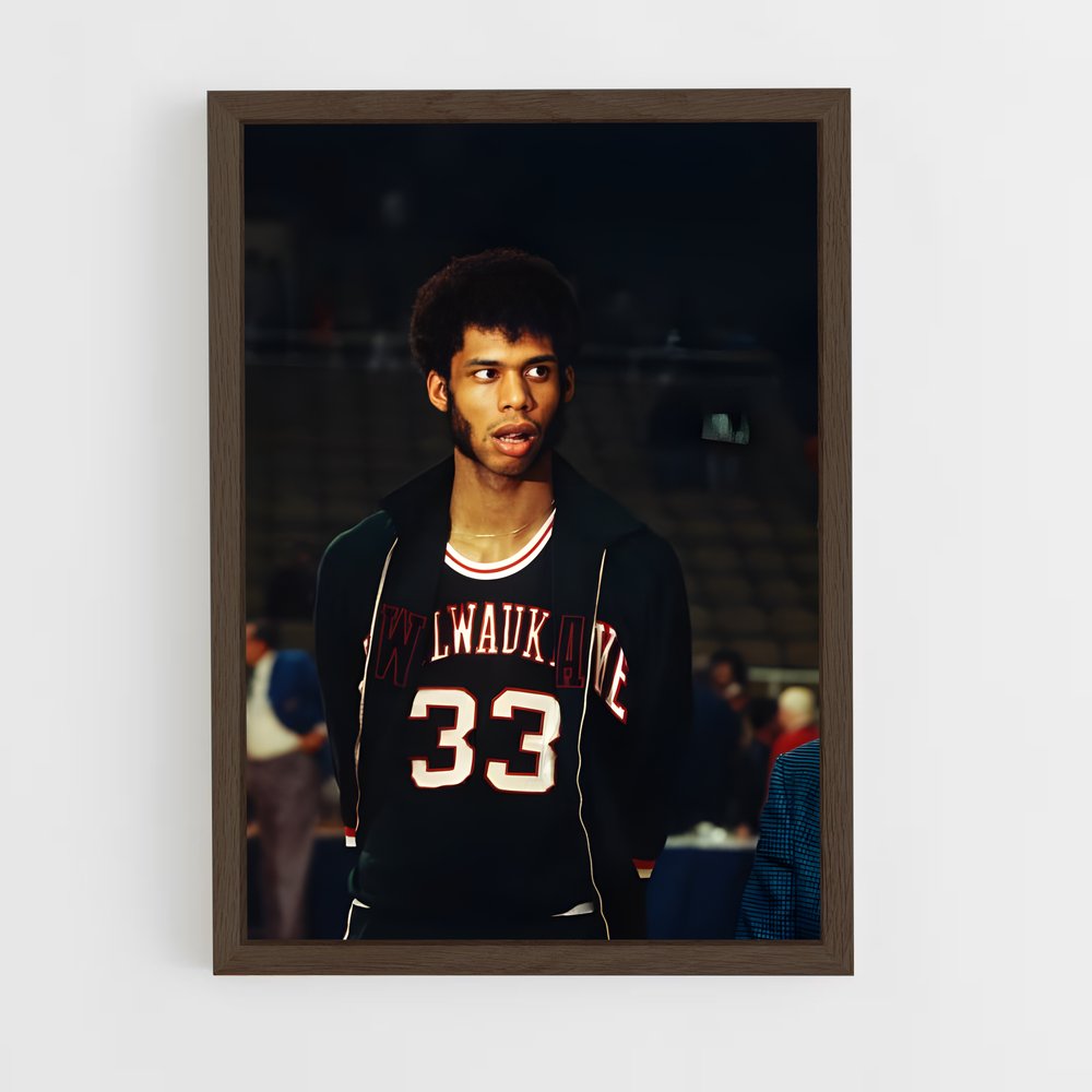 ap-kareem abdul-jabbar-3 cadre Bois foncé