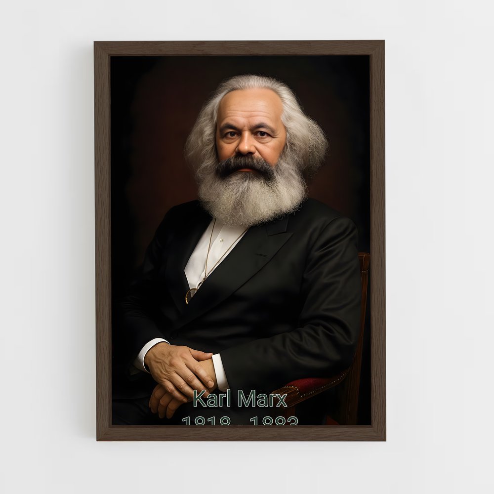 ap-karl marx-1 cadre Bois foncé