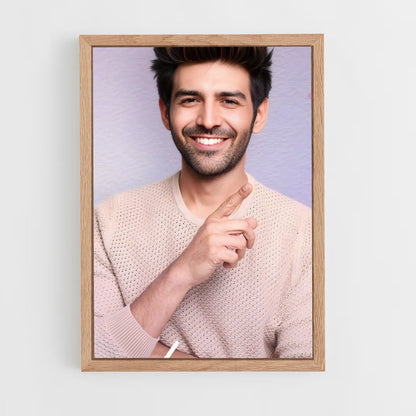 ap-kartik aaryan-3 cadre Bois clair
