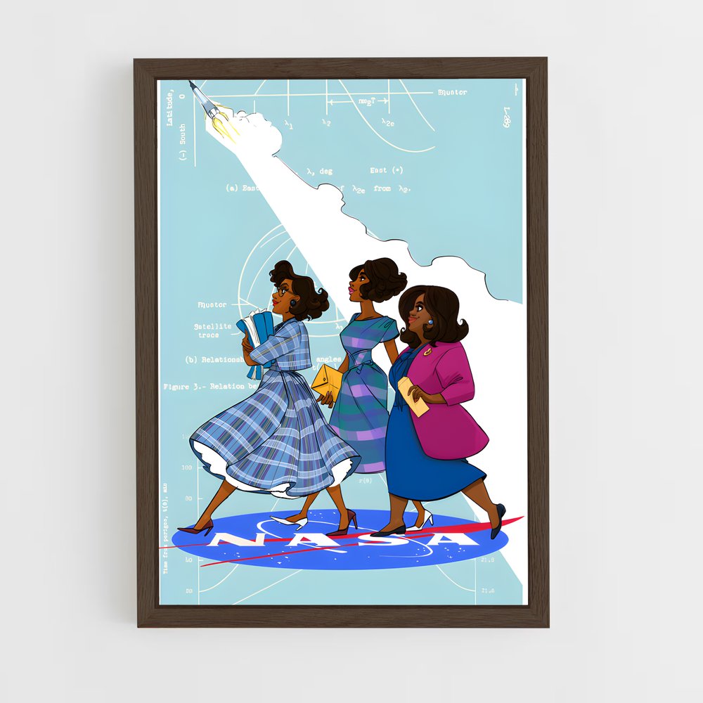 ap-katherine johnson-3 cadre Bois foncé