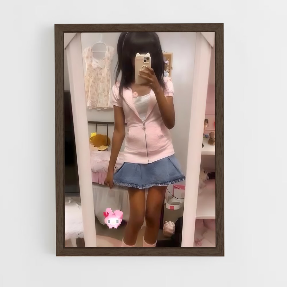ap-kawaii fashion-6 cadre Bois foncé