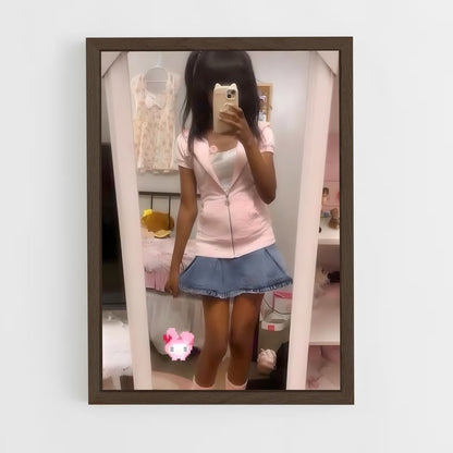 ap-kawaii fashion-6 cadre Bois foncé