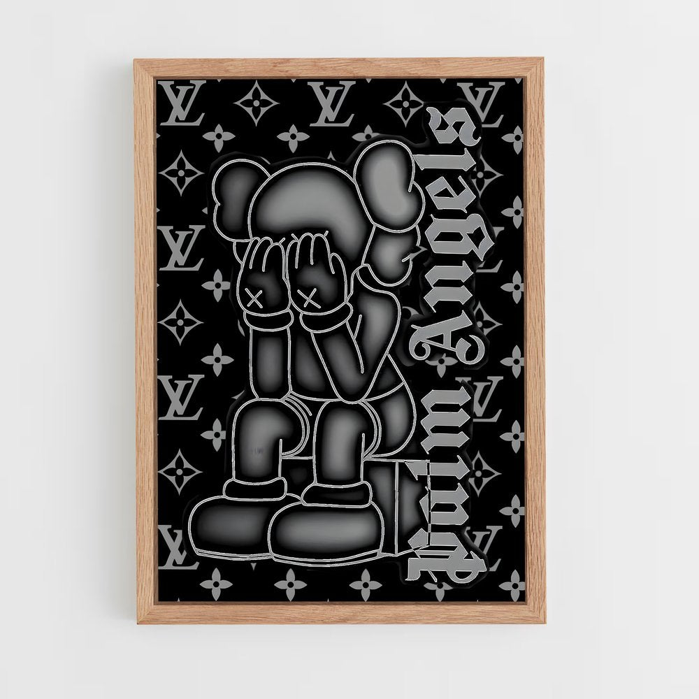 ap-kaws-6 cadre Bois clair