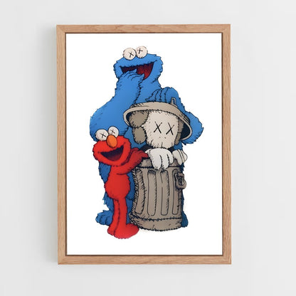ap-kaws-7 cadre Bois clair