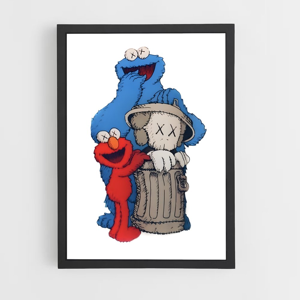 ap-kaws-7 cadre Noir