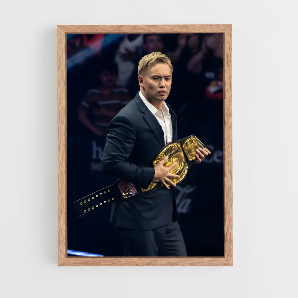 ap-kazuchika okada-9 cadre Bois clair