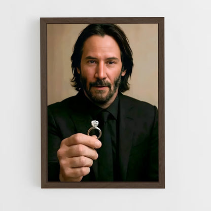 ap-keanu reeves-8 cadre Bois foncé