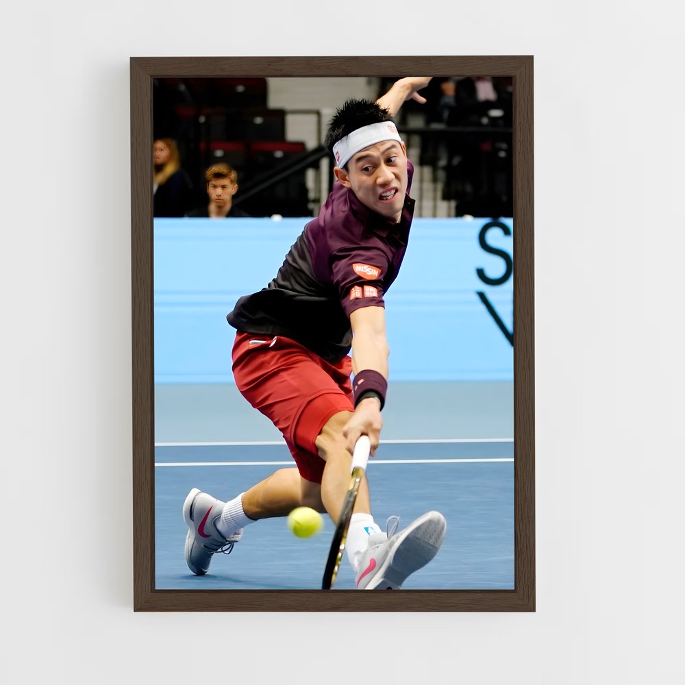 ap-kei nishikori-2 cadre Bois foncé