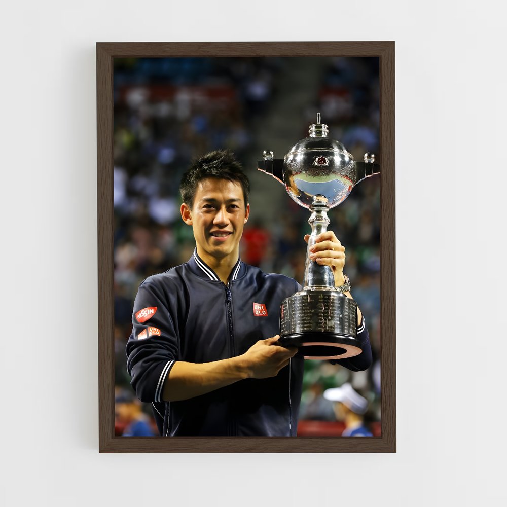 ap-kei nishikori-4 cadre Bois foncé