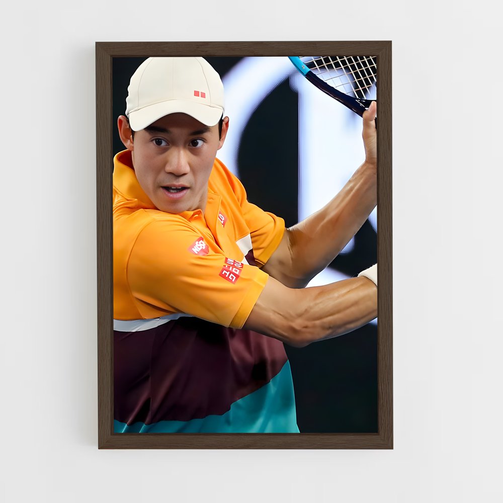 ap-kei nishikori-8 cadre Bois foncé