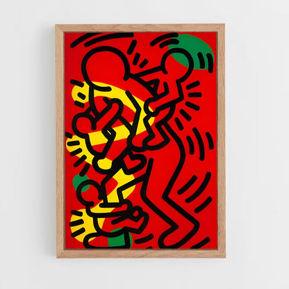 ap-keith haring-3 cadre Bois clair