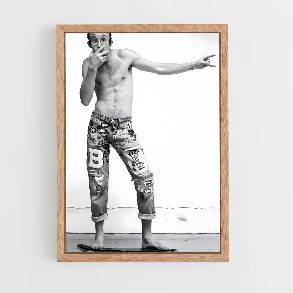 ap-keith haring-4 cadre Bois clair