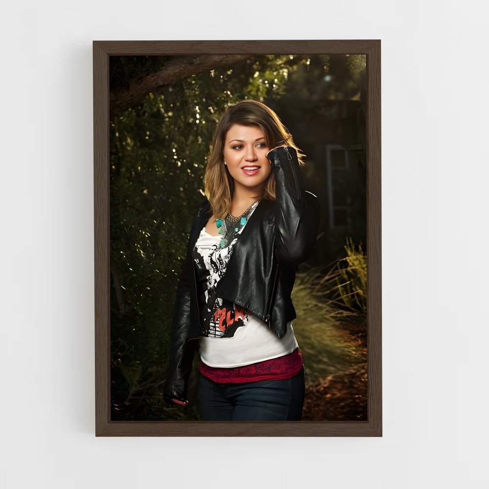 ap-kelly clarkson-8 cadre Bois foncé