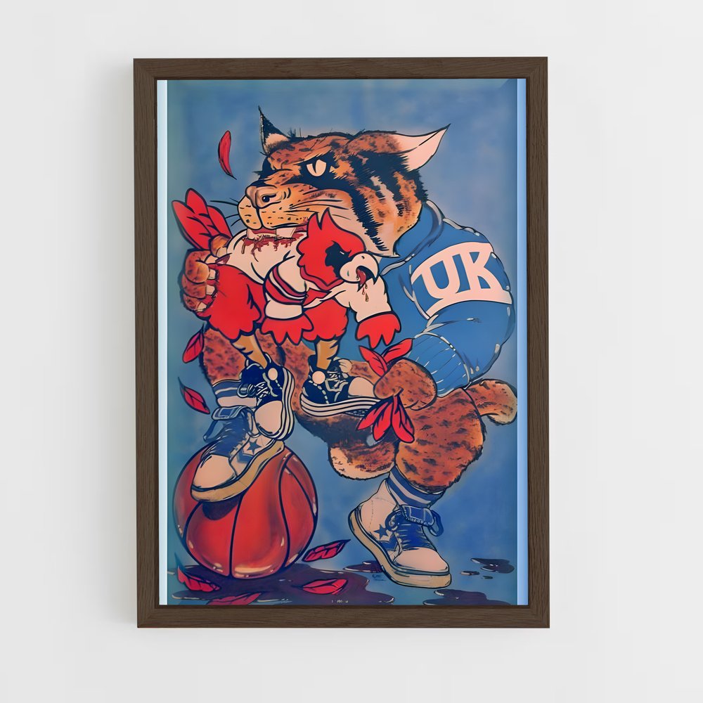 ap-kentucky wildcats-4 cadre Bois foncé