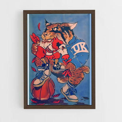 ap-kentucky wildcats-4 cadre Bois foncé