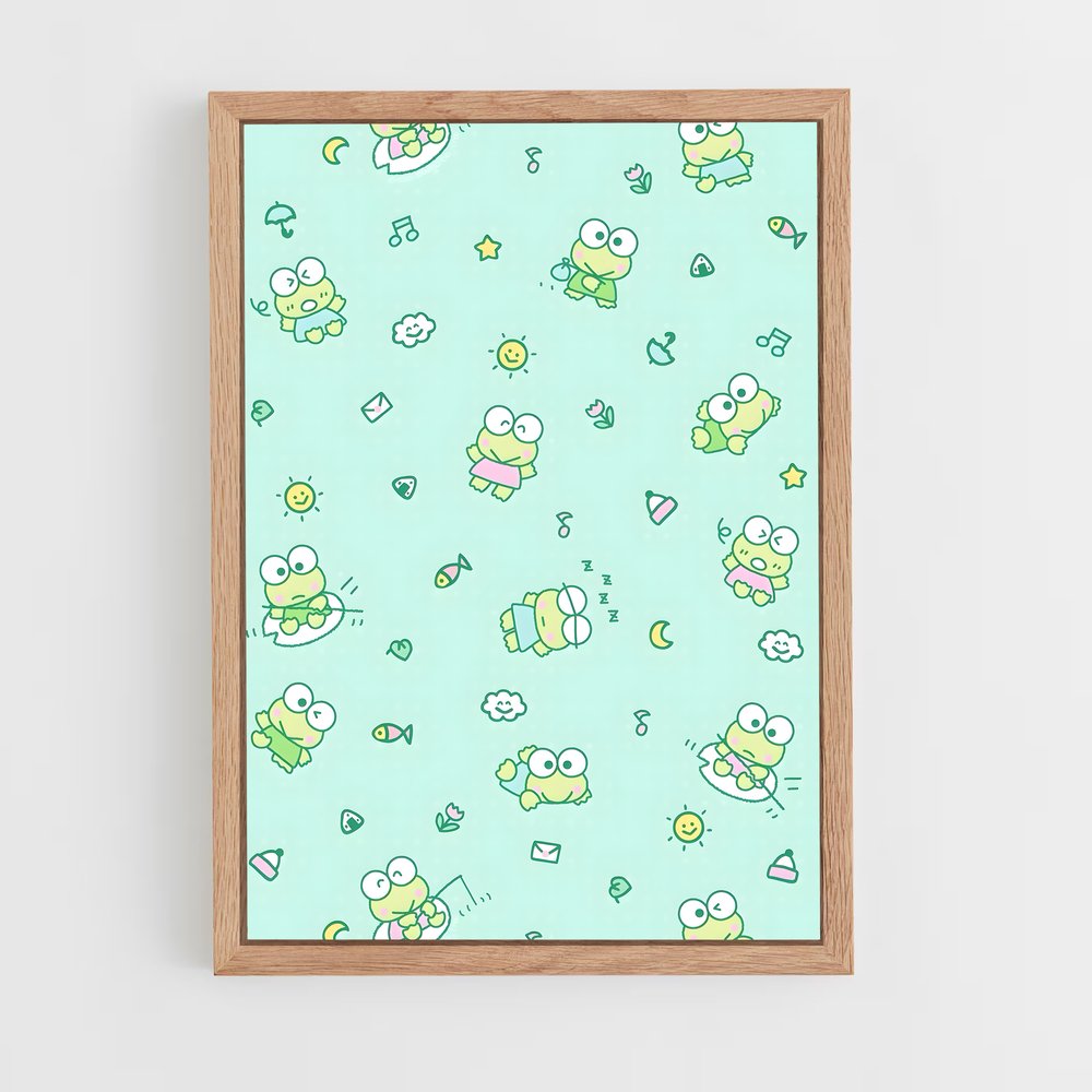 ap-keroppi-4 cadre Bois clair