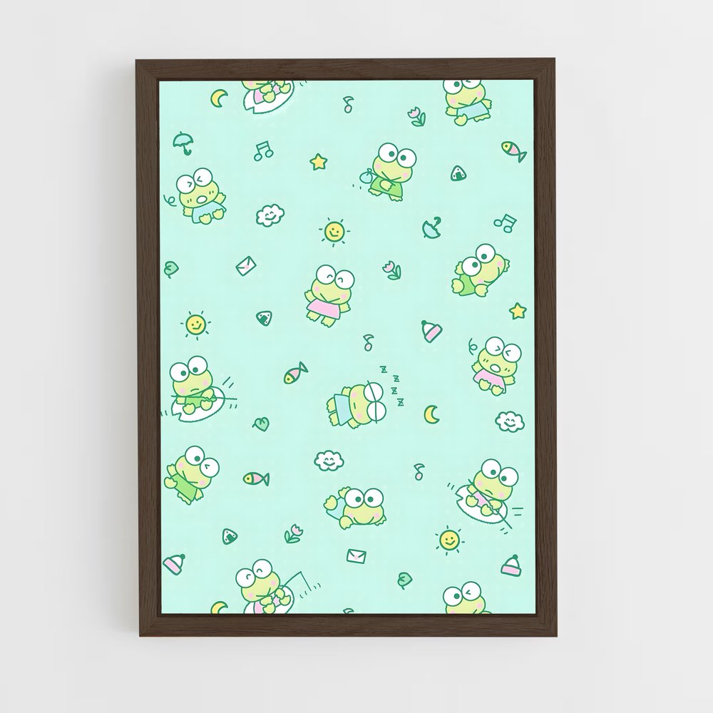 ap-keroppi-4 cadre Bois foncé