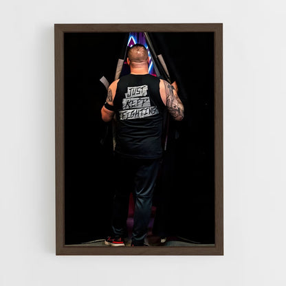 ap-kevin owens-4 cadre Bois foncé
