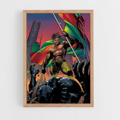 ap-killmonger black panther-1 cadre Bois clair