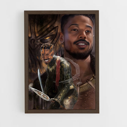 ap-killmonger black panther-3 cadre Bois foncé