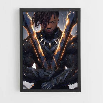 ap-killmonger black panther-4 cadre Noir