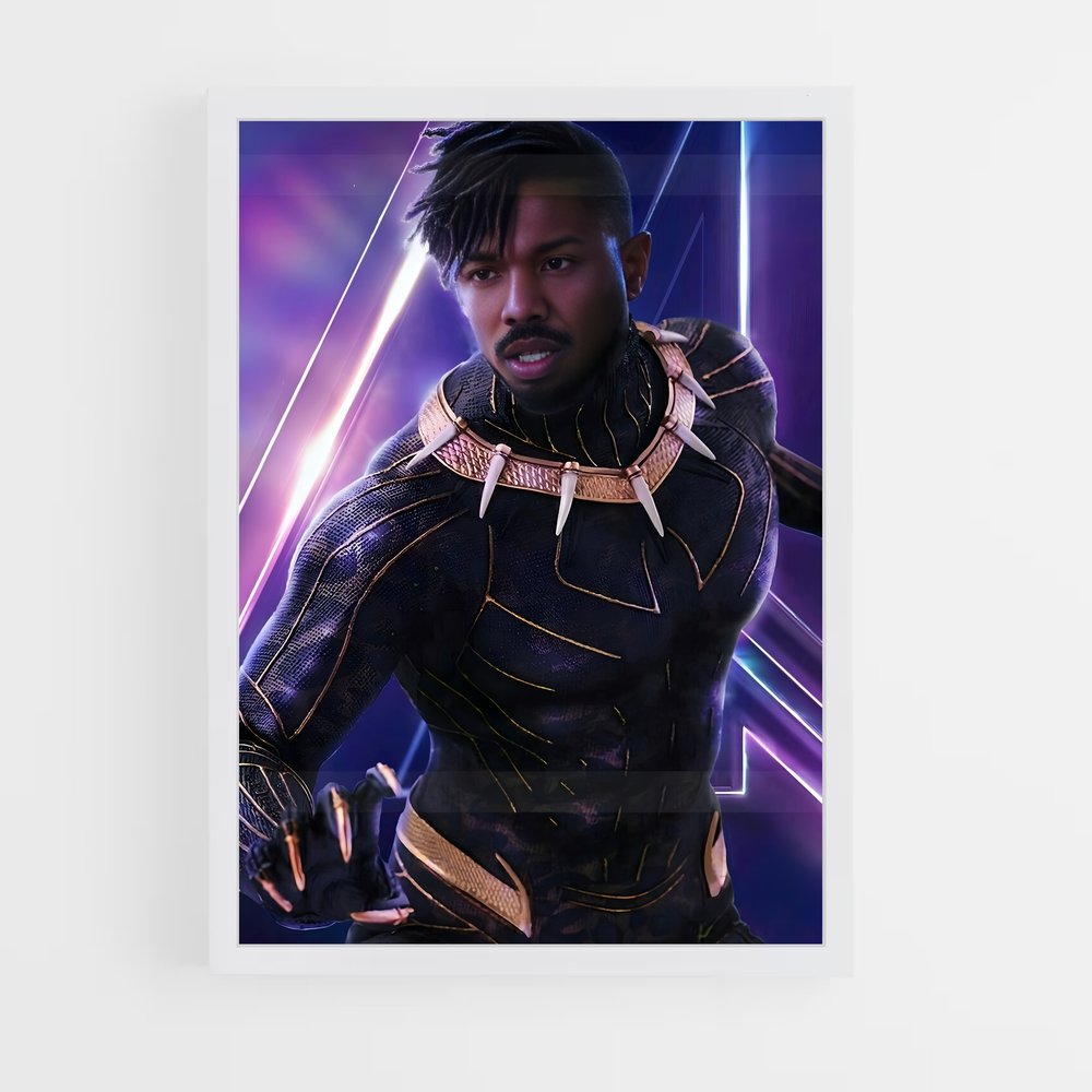 ap-killmonger black panther-7 cadre Blanc