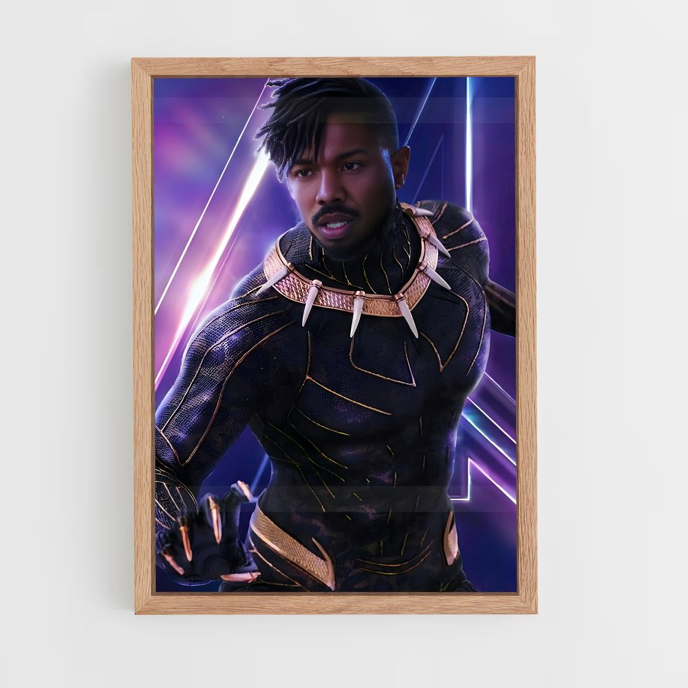 ap-killmonger black panther-7 cadre Bois clair